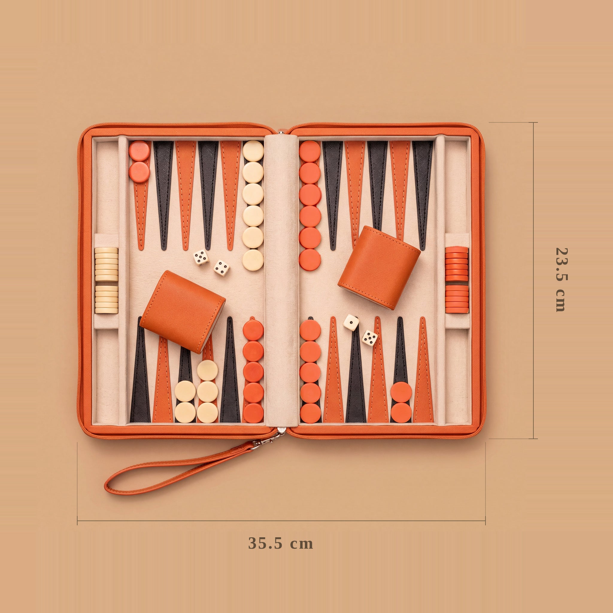 Compact Backgammon — Deep Amber