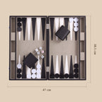 Leather Backgammon — Deep Black