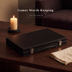 Leather Backgammon — Deep Black