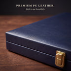 Leather Backgammon — Royal Blue
