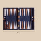 Leather Backgammon — Royal Blue