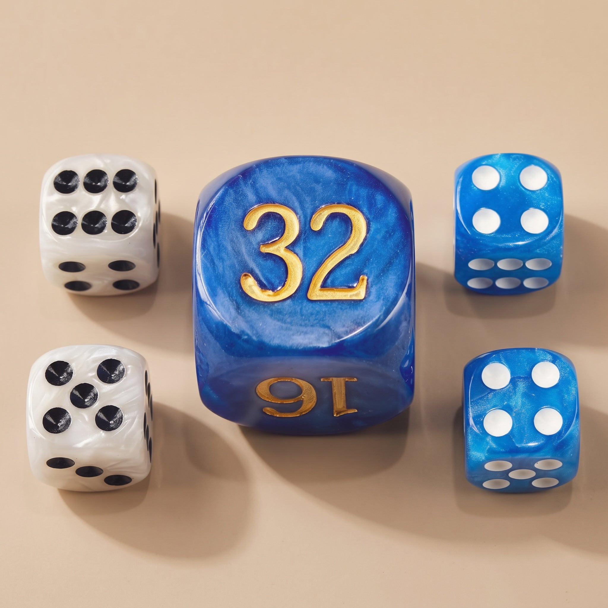 Doubling Cube & Dice — Marbleized