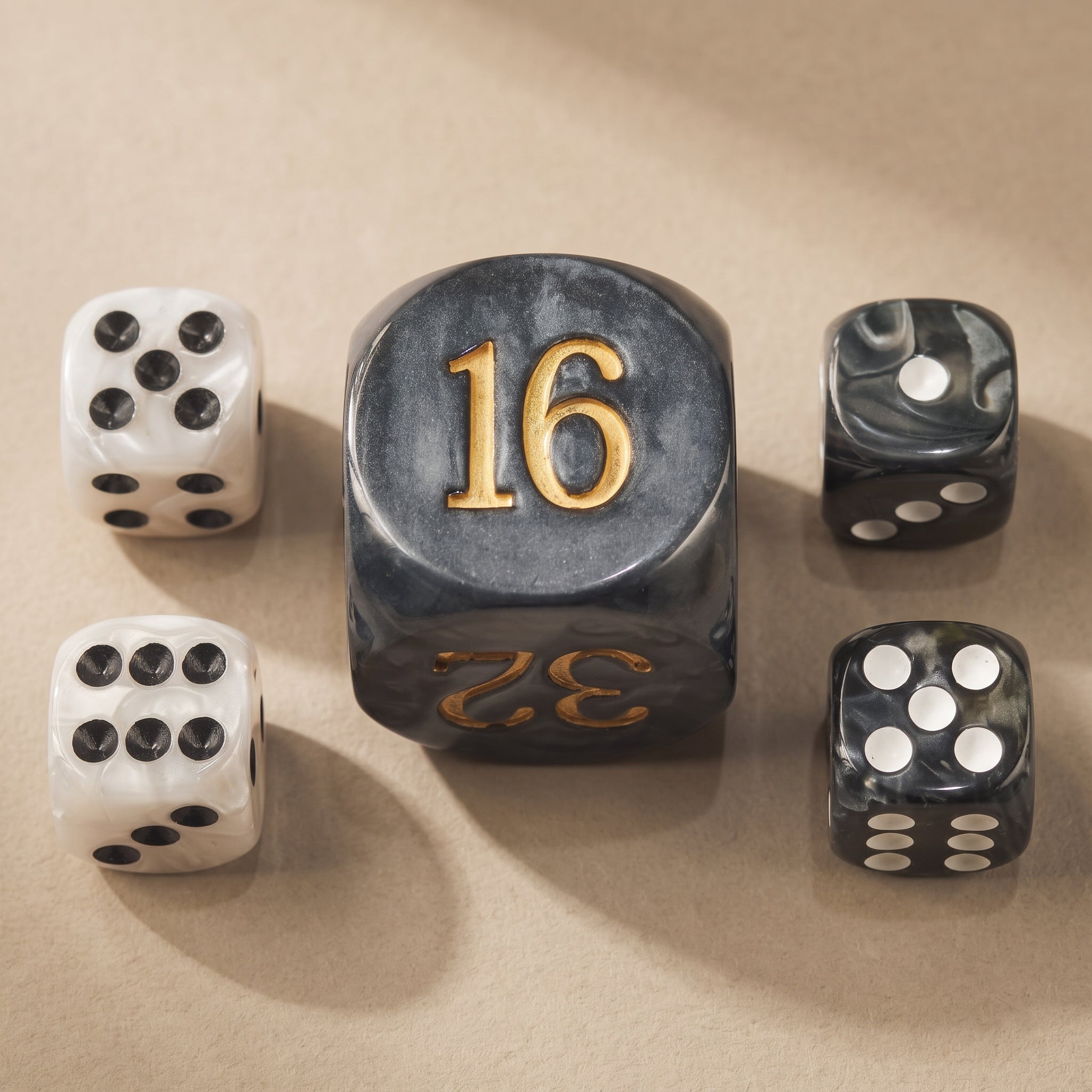 Doubling Cube & Dice — Marbleized