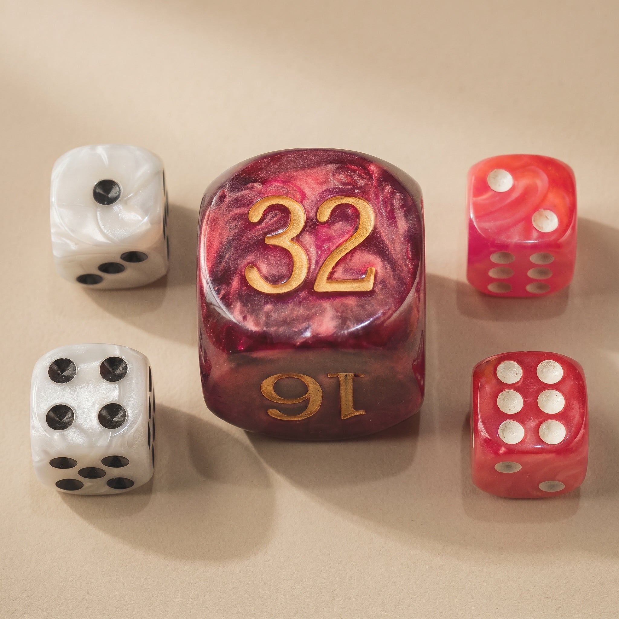 Doubling Cube & Dice — Marbleized