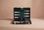 Leather Backgammon — Emerald Green