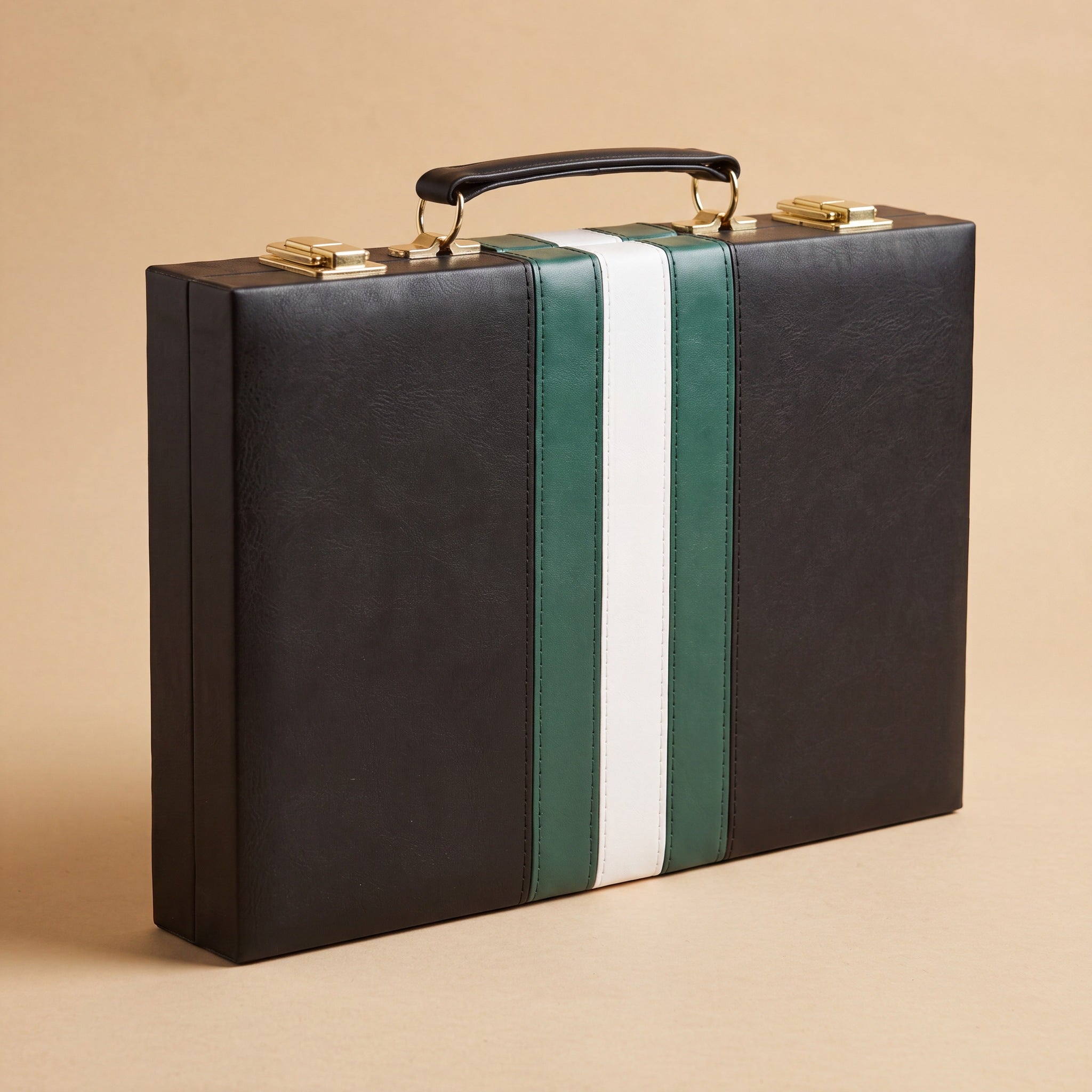 Leather Backgammon — Emerald Green