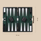 Leather Backgammon — Emerald Green