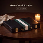 Leather Backgammon — Emerald Green