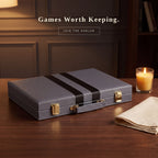Leather Backgammon — Slate Grey