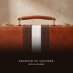 Signature Backgammon No. 1, premium PU leather case with carry handle and latches