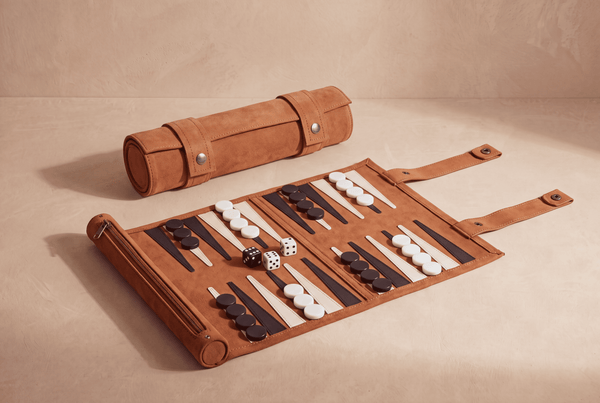 Roll-Up Travel Backgammon Set Camel