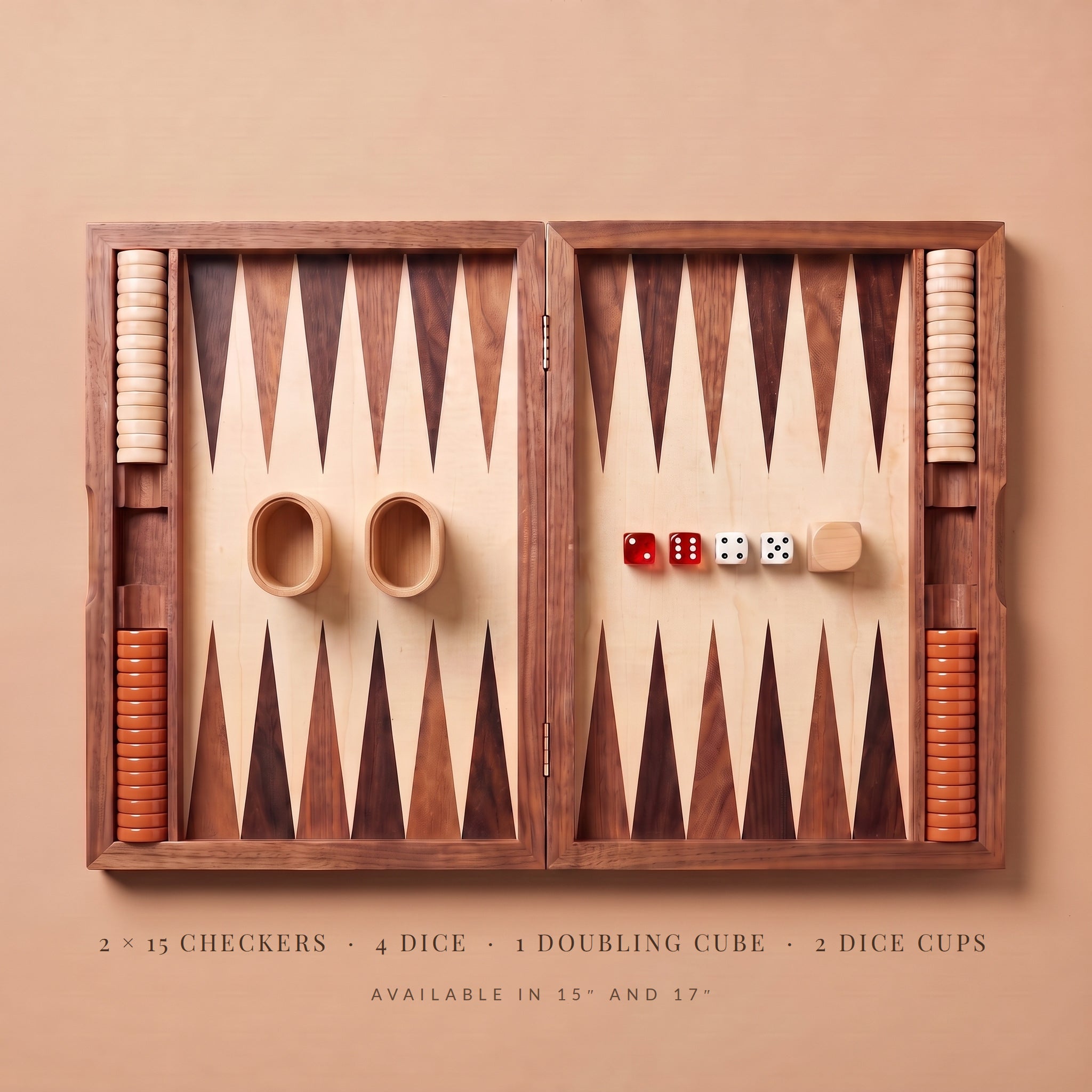 Wooden Inlay Backgammon
