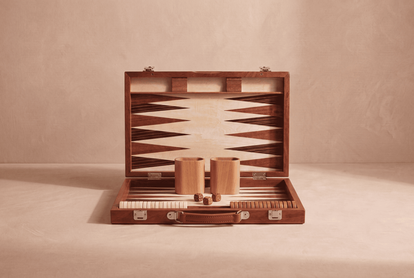 Wooden Inlay Backgammon Set