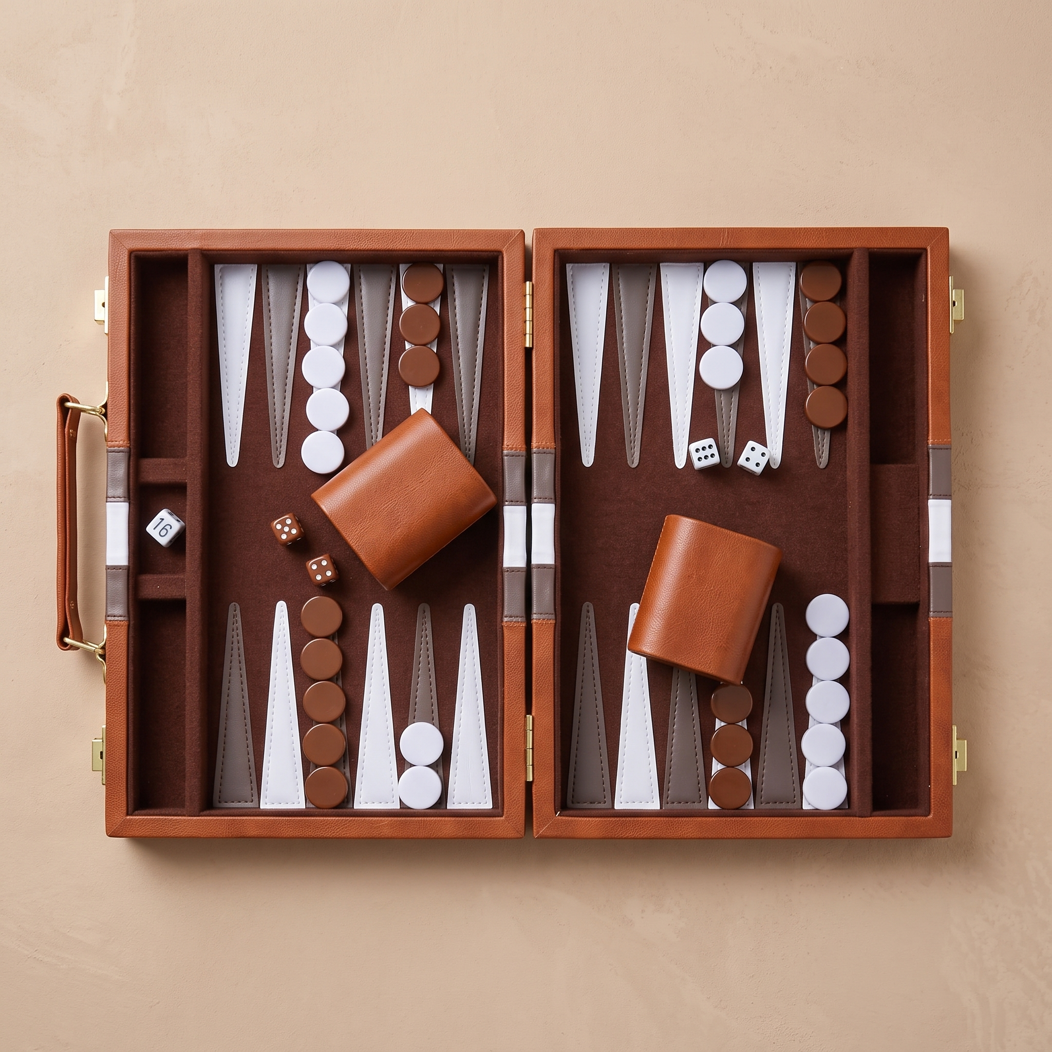 Signature Backgammon No. 1 — top-down view of the board