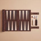 Roll-Up Backgammon — Espresso Brown