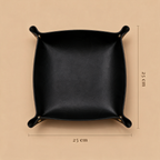 Folding valet tray dimensions, 25 by 25 cm seen from above